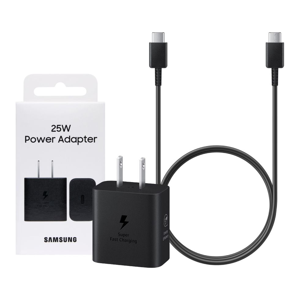 Samsung 三星 新款25W快充組-支援S25 S24系列 (內含原廠T2510盒裝旅充頭+三星製造雙Type C線)