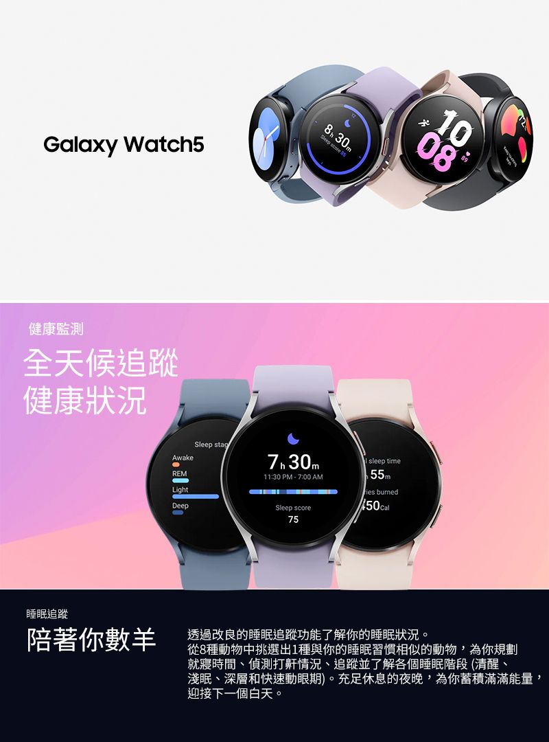 SAMSUNG Galaxy Watch5 SM-R910 44mm (藍牙) - PChome 24h購物