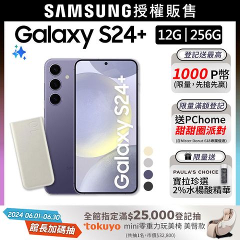SAMSUNG Galaxy S24+ (12G/256G)+原廠閃充行電組