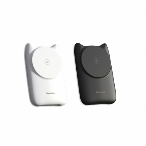Meet Mind 閃電貓 Magsafe 22W PD/QC 10000mAh 磁吸無線快充行動電源-自帶線 黑色