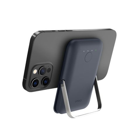UNIQ Hoveo 5000mAh 20W支架款磁吸行動電源 支援磁吸 藍色