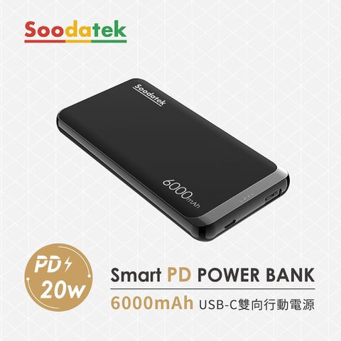 Soodatek 6000mAh 行動電源 黑 / SPBC1U1-PC6000BL