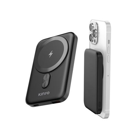 【KINYO】小磁片超薄磁吸無線充5000mAh(KPB-2512)