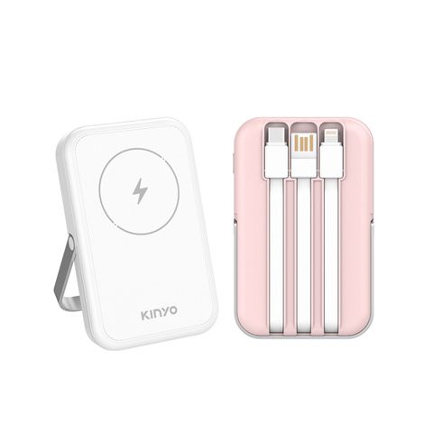 【KINYO】小全能．自帶線磁吸無線充5000mAh(KPB-2513)