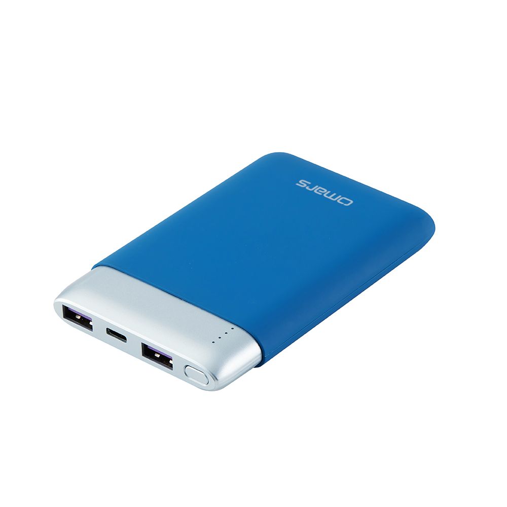 OMARS 炫彩系行動電源-天海藍｜10000mAh｜三孔充電｜標示Wh