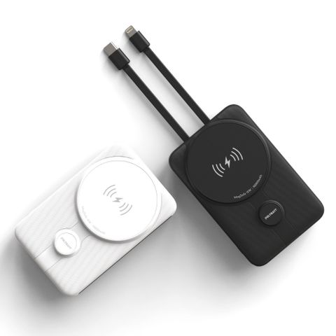 PolyBatt 10000mAh 磁吸帶線行動電源 支援磁吸 2C / LC