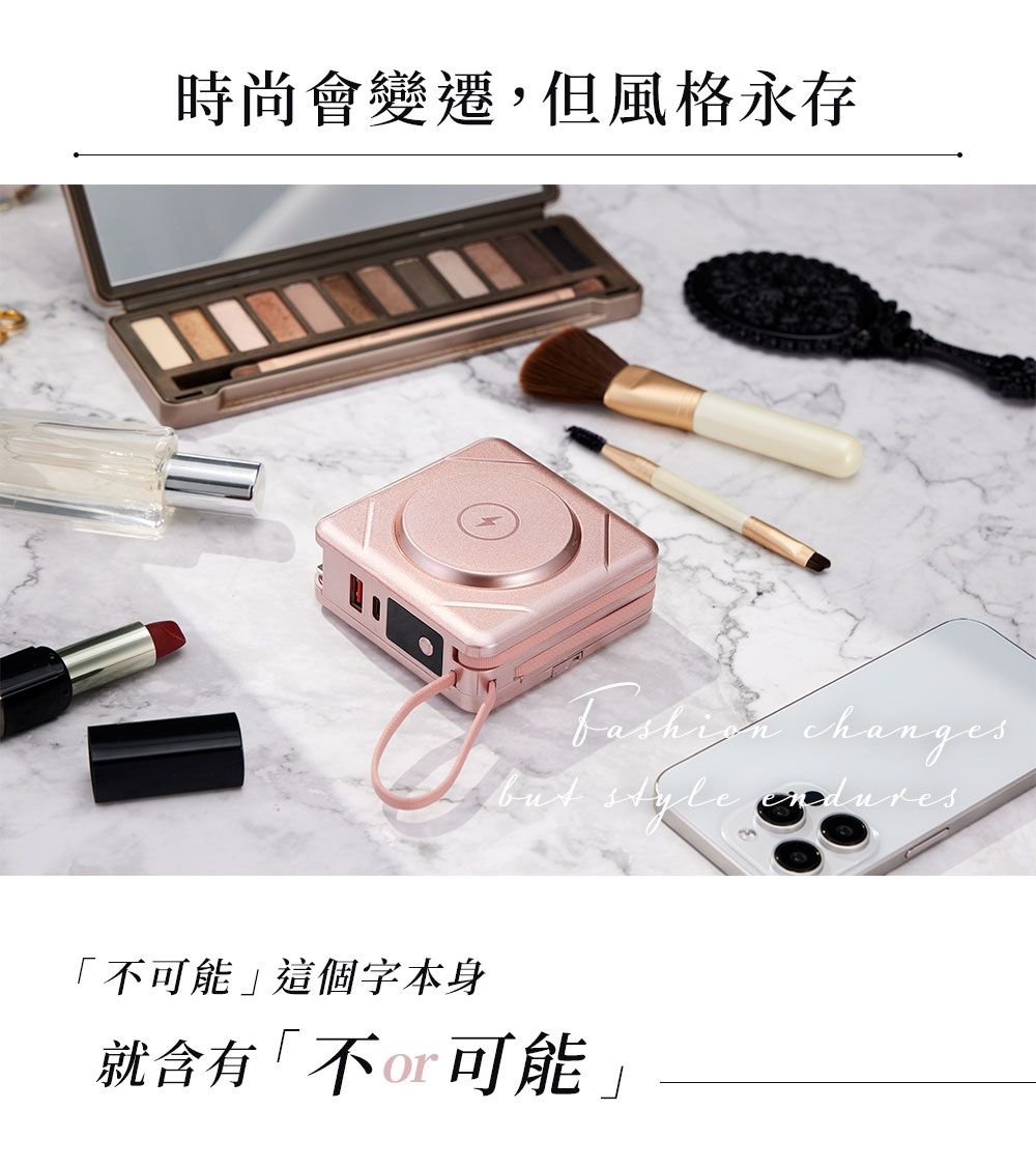 時尚會變遷,但風格永存 changes style endures「不可能」這個字本身就含有「不可能」