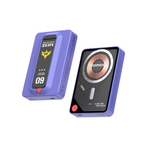 MOMAX 摩米士 機動戰士鋼彈Gundam聯名1-Power X Pro 10000mAh 磁吸內建USB-C線行動電源-附支架