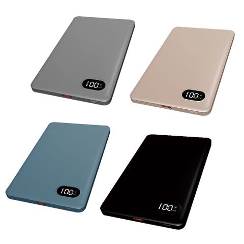 【MCK】超薄數顯磁吸行動電源 5000mAh-多色可選