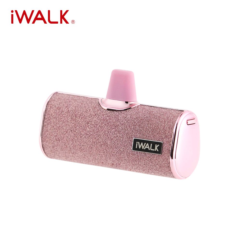 iWALK 愛沃可 Lightning 星鑽特仕版 直插式口袋電源 行動電源 4500mAh(蘋果專用)-粉鑽