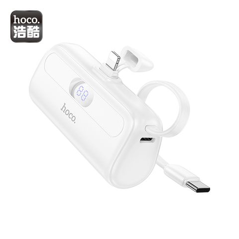 hoco. 浩酷 J116 Pro 口袋充帶線行動電源 白色 5000mAh