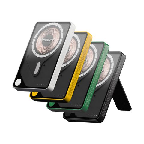 Momax 摩米士 1-Power X Pro 5000mAh 磁吸內建USB-C線行動電源-附支架