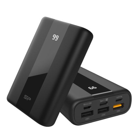 SP 廣穎 QS55(支援PD/QC/SuperCharge) 多種快充6孔行動電源 20000mAh(消光黑)
