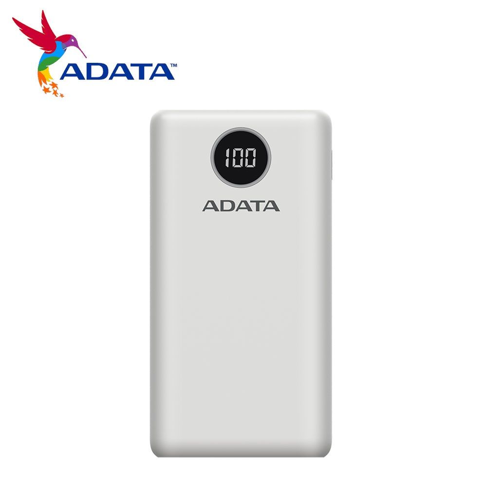 ADATA 威剛 20000mAh 電量數顯 USB-C雙向快充 PD/QC 3孔 行動電源-黑/白/深藍 3色可選