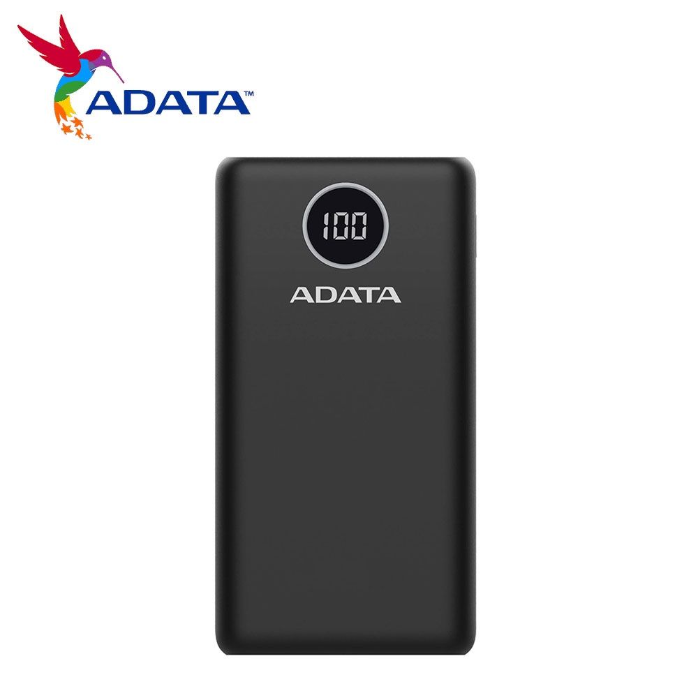 ADATA 威剛 20000mAh 電量數顯 USB-C雙向快充 PD/QC 3孔 行動電源-黑/白/深藍 3色可選