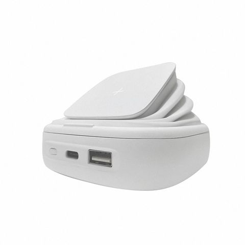 MiPOW POPCandle 10000mAh 無線充電+PD雙向快充 趣味多功能行動電源-白色