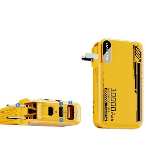 倍魔 22.5W 三合一行動電源 插頭行動電 自帶雙線 10000MAH