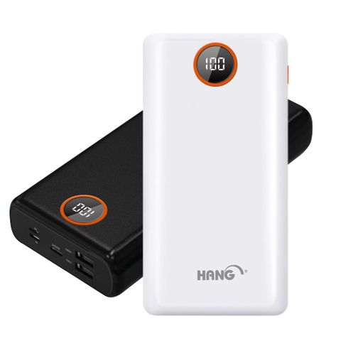 HANG 40000mAh超大電容量 液晶顯示PD+QC4.0雙向快充行動電源PD4(黑/白)