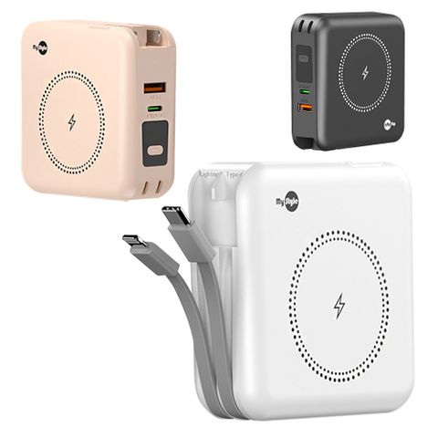 MyStyle第三代 MagSafe 多功能無線充電+自帶線行動電源+快充大功率(五合一 萬能充Pro)