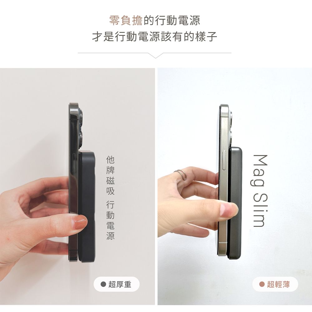PhotoFast Mag Slim 超薄磁吸無線行動電源10000mAh (有標示Wh)