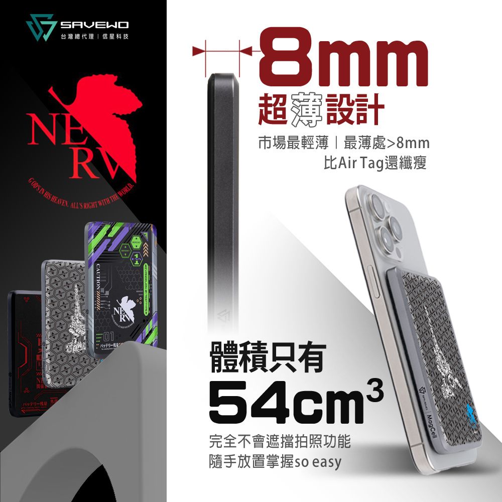 SAVEWO台灣總代理信星科技NEGODS IN HIS HEAVEN ALLS RIGHT WITH THE WORLDH8mm設計市場最輕薄處8mm比Air Tag還纖瘦 體積只有54cm®完全不會遮擋拍照功能隨手放置掌握so easy