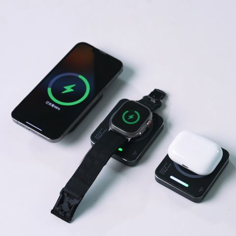 【NICONICO】小魔方三合一磁吸行動電源10000mAh POT-575