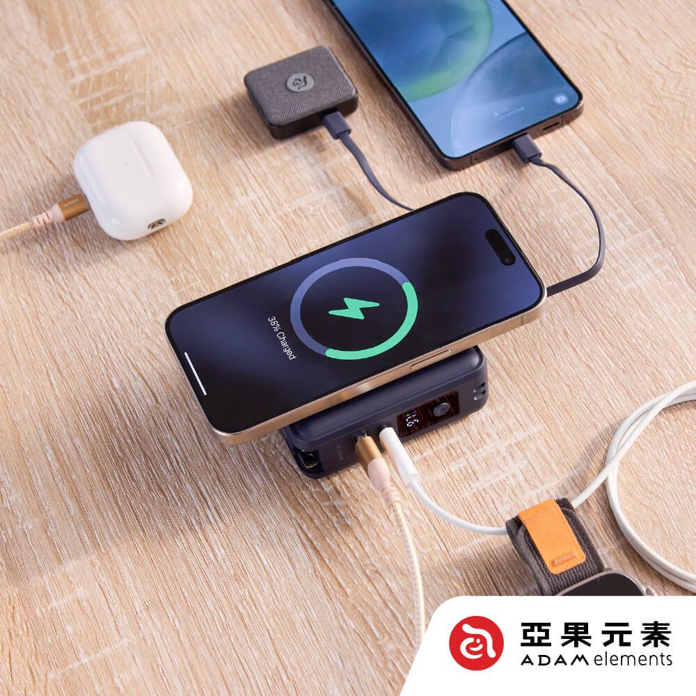 Adam 亞果元素 GRAVITY X5 USB-C 五合一萬用行動電源 15000mAh(C+C)