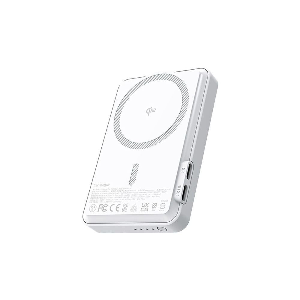 Innergie 10200mAh Qi2 45瓦 磁吸行動電源 38.8Wh
