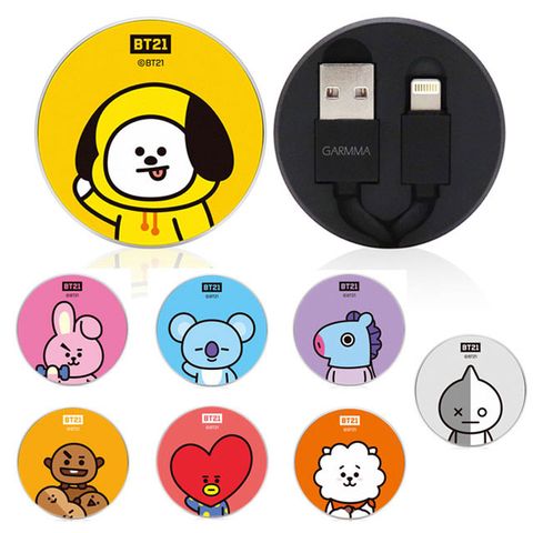 GARMMA 宇宙明星BT21 Lightning 8pin 伸縮式傳輸線 長線90公分