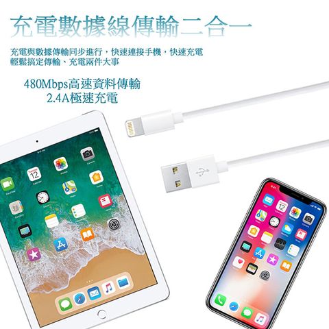 SONGWIN 尚之宇 iPhone Lightning 8Pin MFI蘋果認證 傳輸充電線1.2M (二入)