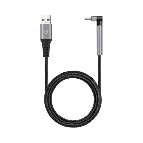 ENERGEA Alutough L型可移動雙彎頭編織充電線 USB-A to Lightning 1.5m抗菌線