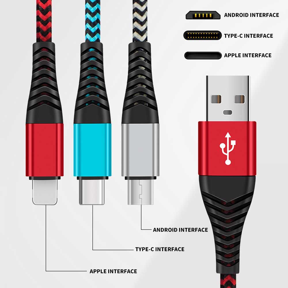  USB A to Lightning 3A快充尼龍編織傳輸充電線1M