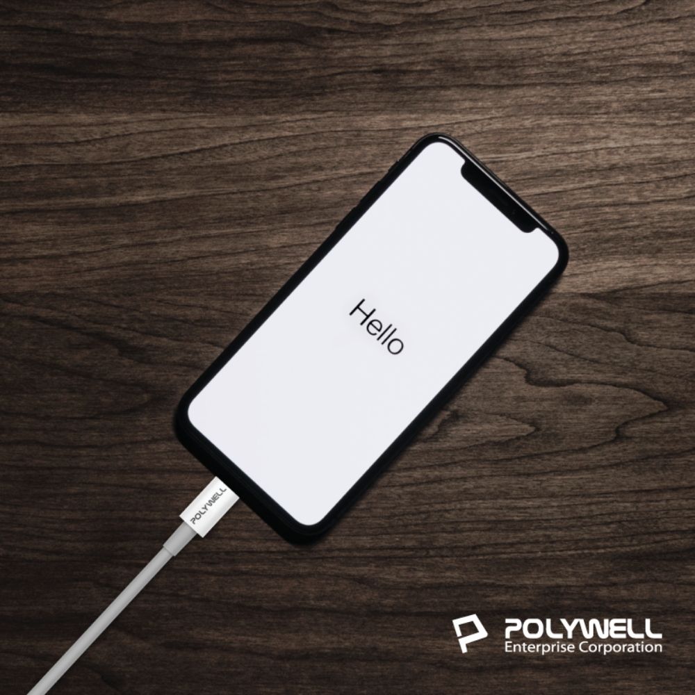 POLYWELL 寶利威爾 USB Type-A To Lightning 3A 12W 充電傳輸線 50公分