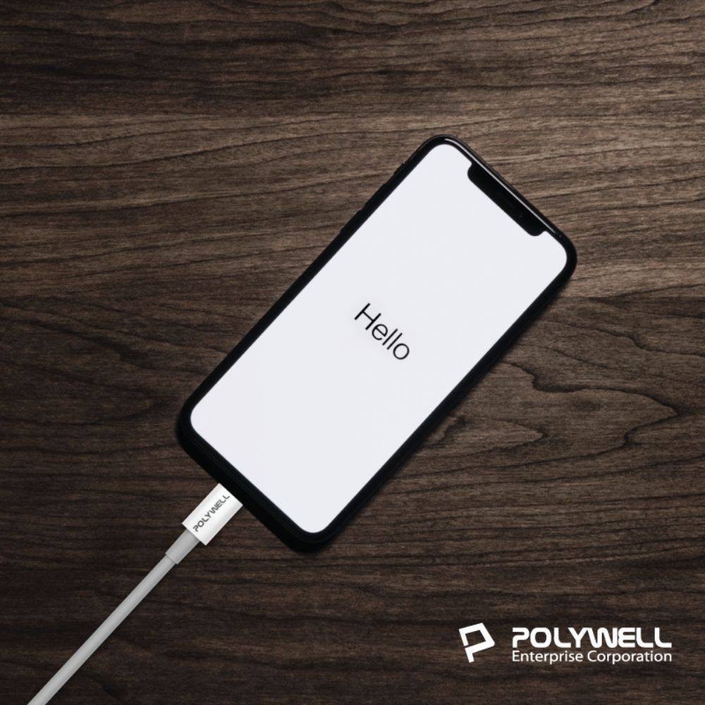 POLYWELL 寶利威爾 USB Type-A To Lightning 3A 12W 充電傳輸線 2M