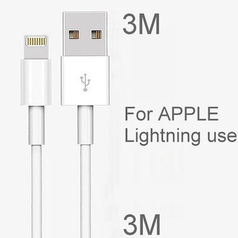 For APPLE Lightning 8PIN蘋果線 傳輸線 充電線3M 3米 3公尺 iPhone X / Xs / 11 12 13 14