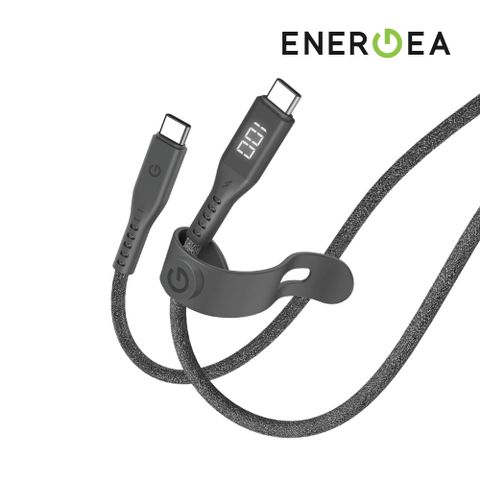 ENERGEA Flow 數位顯示快充傳輸線 USB-C to USB-C 1.5m