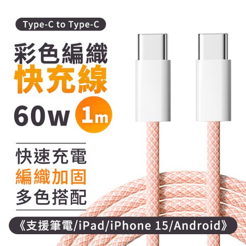 GIX PD《支援筆電 / iPad / 60W》 Type c 1M 蘋果 iPhone 15 三星 快充傳輸線