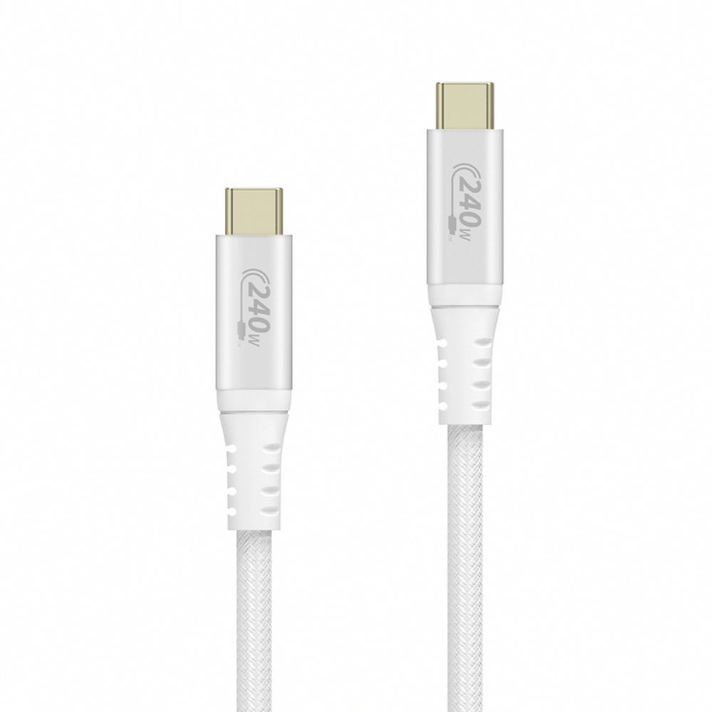 PERFEKT USB-C Pro專業級充電傳輸線(合金) 240W PD 1m C to C 蘋果三星安卓電腦 CC-22401S / CC-22401B