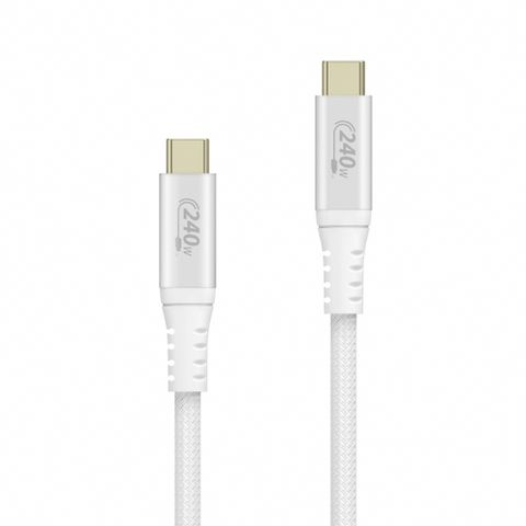 PERFEKT USB-C Pro專業級充電傳輸線(合金) 240W PD 1m C to C 蘋果三星安卓電腦 CC-22401S / CC-22401B