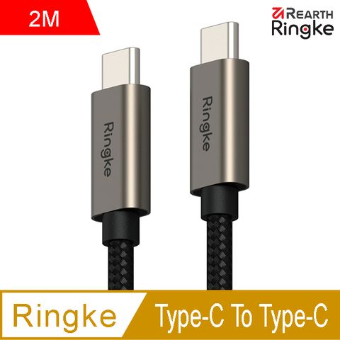 Ringke Fast Charging Basic Cable USB-C Type-C to Type-C 480Mbps PD3.0 60W 3A 快充數據傳輸充電編織線2M附束線帶