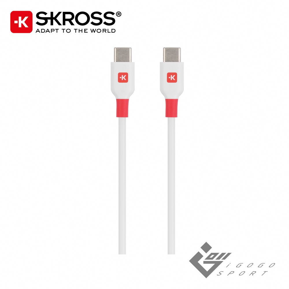 Skross 瑞士 Type-C to Type-C 100W 快充傳輸充電線 1.2m