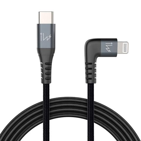 innowatt MFi官方授權快速充電傳輸線 USB-C To Lightning for iPhone 12 (黑色編織傳輸線)