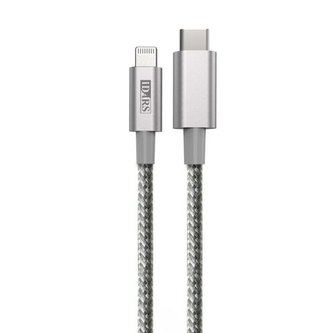 iDars Lightning to USB-C 蘋果原廠MFi認證 極速充電/傳輸線-太空銀 120cm
