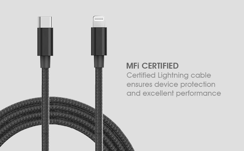 CERTIFIEDCertified Lightning cableensures device protectionand excellent performance