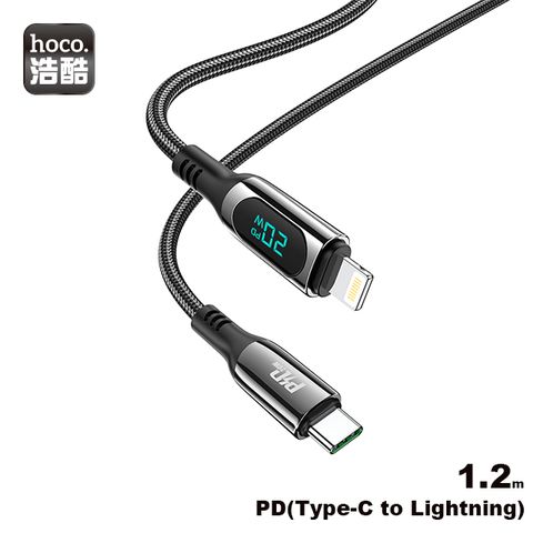 HOCO 浩酷   S51 Lightning 至尊屏顯PD充電數據線 黑色