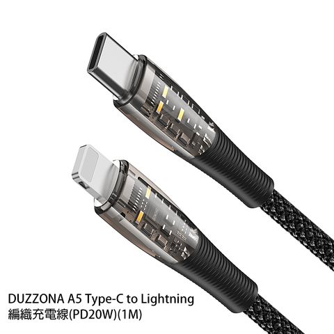 DUZZONA A6 Type-C to C 編織充電線(PD65W)(1M)