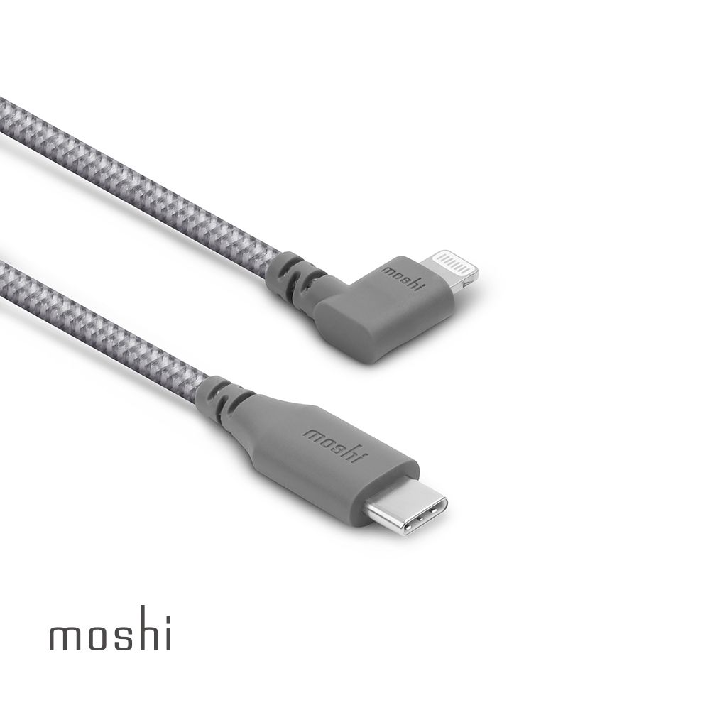 Moshi 摩仕 Integra 強韌系列 Lightning to USB-C 90度彎頭 充電傳輸線 (1.5 m)