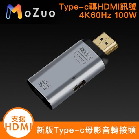 【Netflix、iPhone15適用】【魔宙】新版可支援Type-c母轉HDMI規格4K 60Hz 100W影音轉接頭