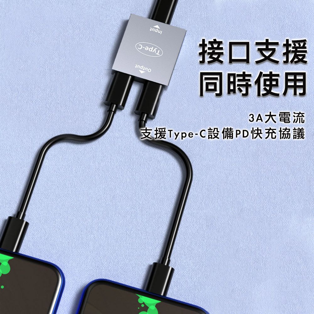 MoZuo 魔宙 一秒轉接 同時充電更快速Type-c 轉 Type-c/USB3.0 3A PD充電擴展轉接頭