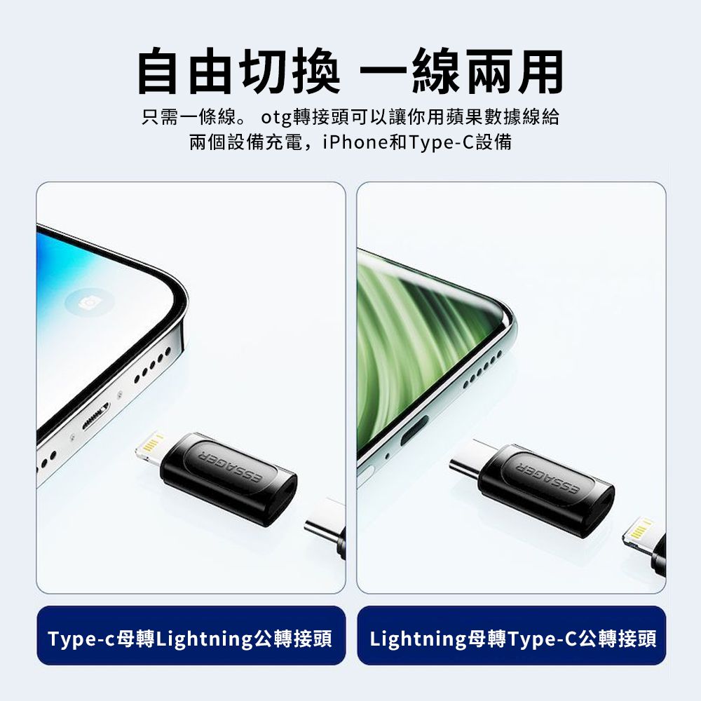 QLZHS OTG轉接頭 iPhone/iPad/Type-C 轉接器 手機轉接頭 (可外接鍵盤/滑鼠/隨身碟)